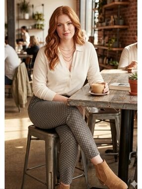 Old Navy The Diva Jaquard pants Black & Gray  Size 20